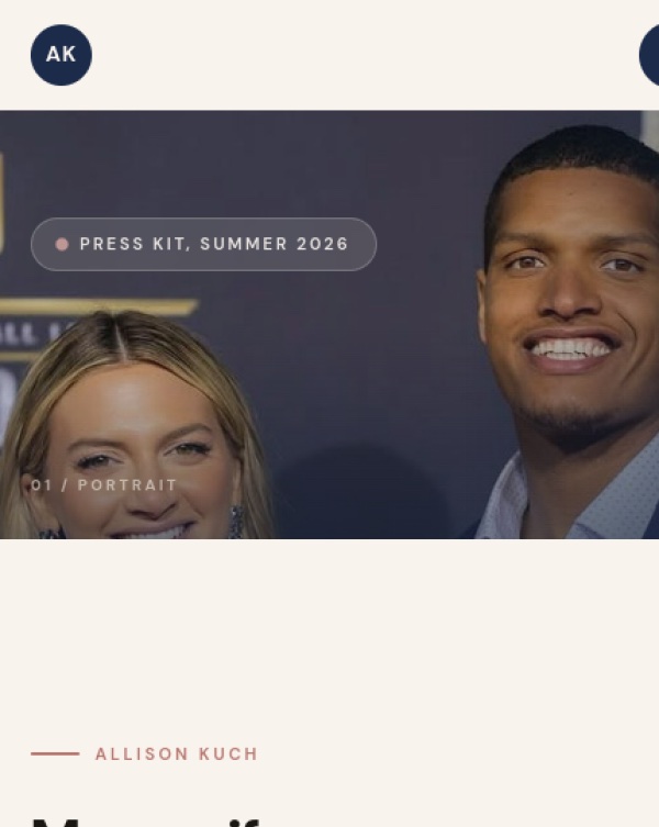 Allison Kuch media kit site