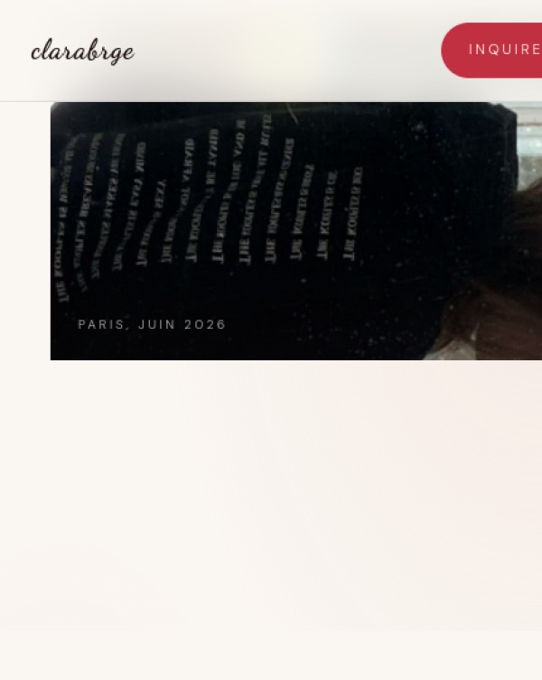 Clara Berge media kit site